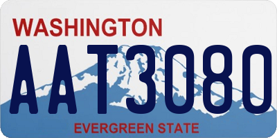 WA license plate AAT3080