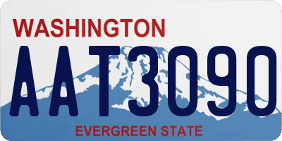 WA license plate AAT3090