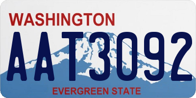 WA license plate AAT3092