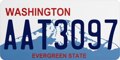 WA license plate AAT3097