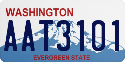 WA license plate AAT3101