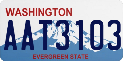WA license plate AAT3103