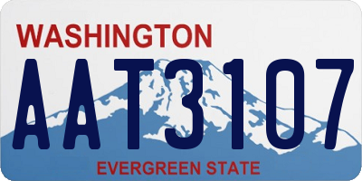 WA license plate AAT3107
