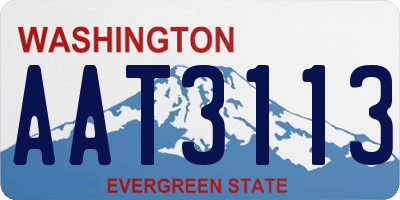 WA license plate AAT3113