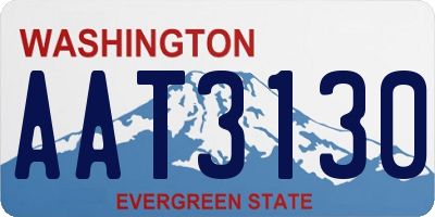 WA license plate AAT3130