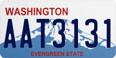 WA license plate AAT3131
