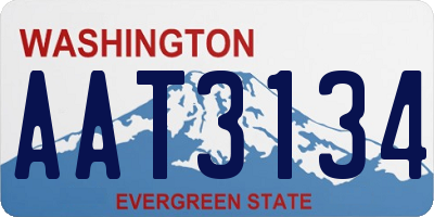 WA license plate AAT3134