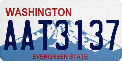 WA license plate AAT3137