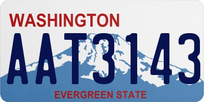 WA license plate AAT3143