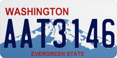 WA license plate AAT3146