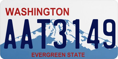 WA license plate AAT3149