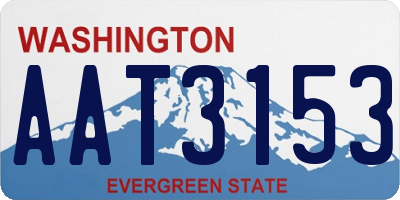 WA license plate AAT3153