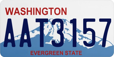 WA license plate AAT3157