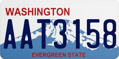 WA license plate AAT3158