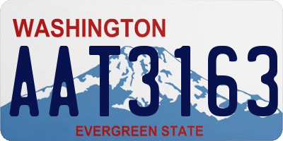 WA license plate AAT3163