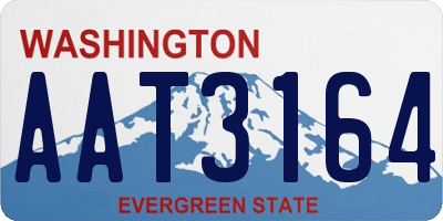 WA license plate AAT3164