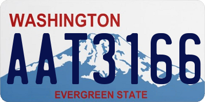 WA license plate AAT3166