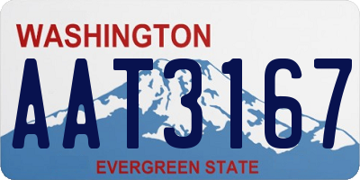 WA license plate AAT3167