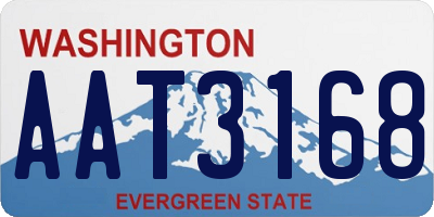 WA license plate AAT3168