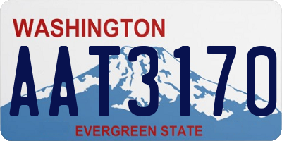 WA license plate AAT3170