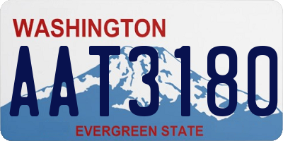 WA license plate AAT3180