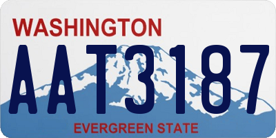 WA license plate AAT3187