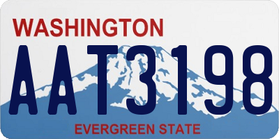 WA license plate AAT3198
