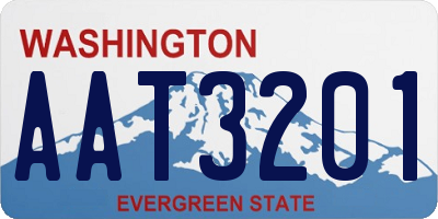 WA license plate AAT3201