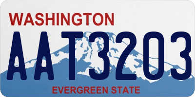 WA license plate AAT3203