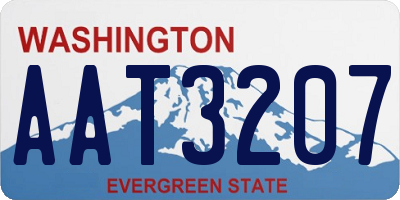 WA license plate AAT3207