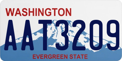 WA license plate AAT3209