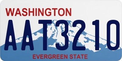 WA license plate AAT3210