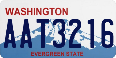 WA license plate AAT3216