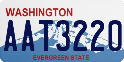 WA license plate AAT3220