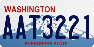 WA license plate AAT3221