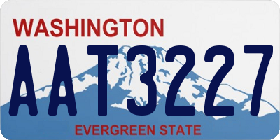 WA license plate AAT3227