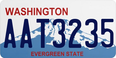WA license plate AAT3235