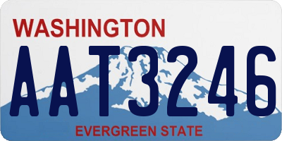 WA license plate AAT3246