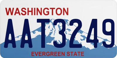 WA license plate AAT3249