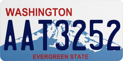 WA license plate AAT3252