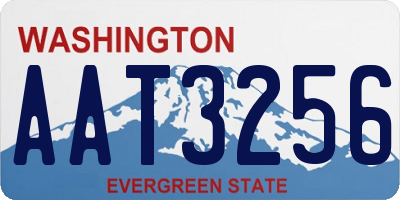 WA license plate AAT3256