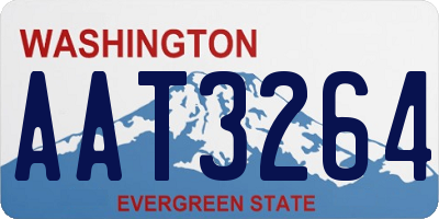 WA license plate AAT3264