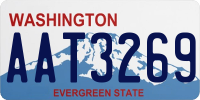 WA license plate AAT3269