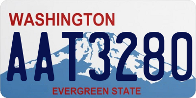 WA license plate AAT3280