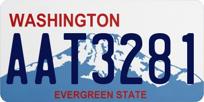 WA license plate AAT3281
