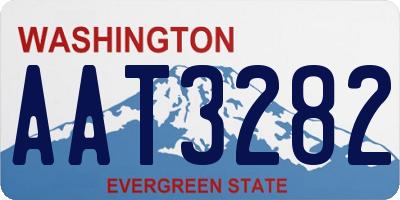 WA license plate AAT3282