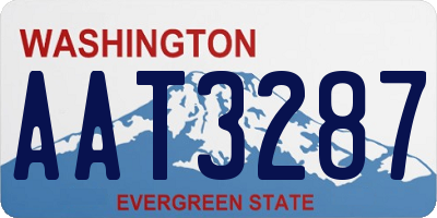 WA license plate AAT3287