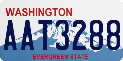 WA license plate AAT3288