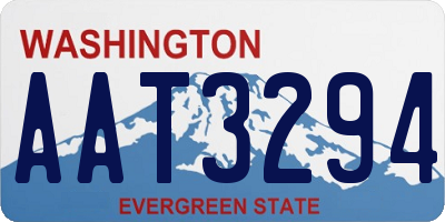 WA license plate AAT3294
