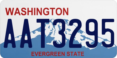 WA license plate AAT3295